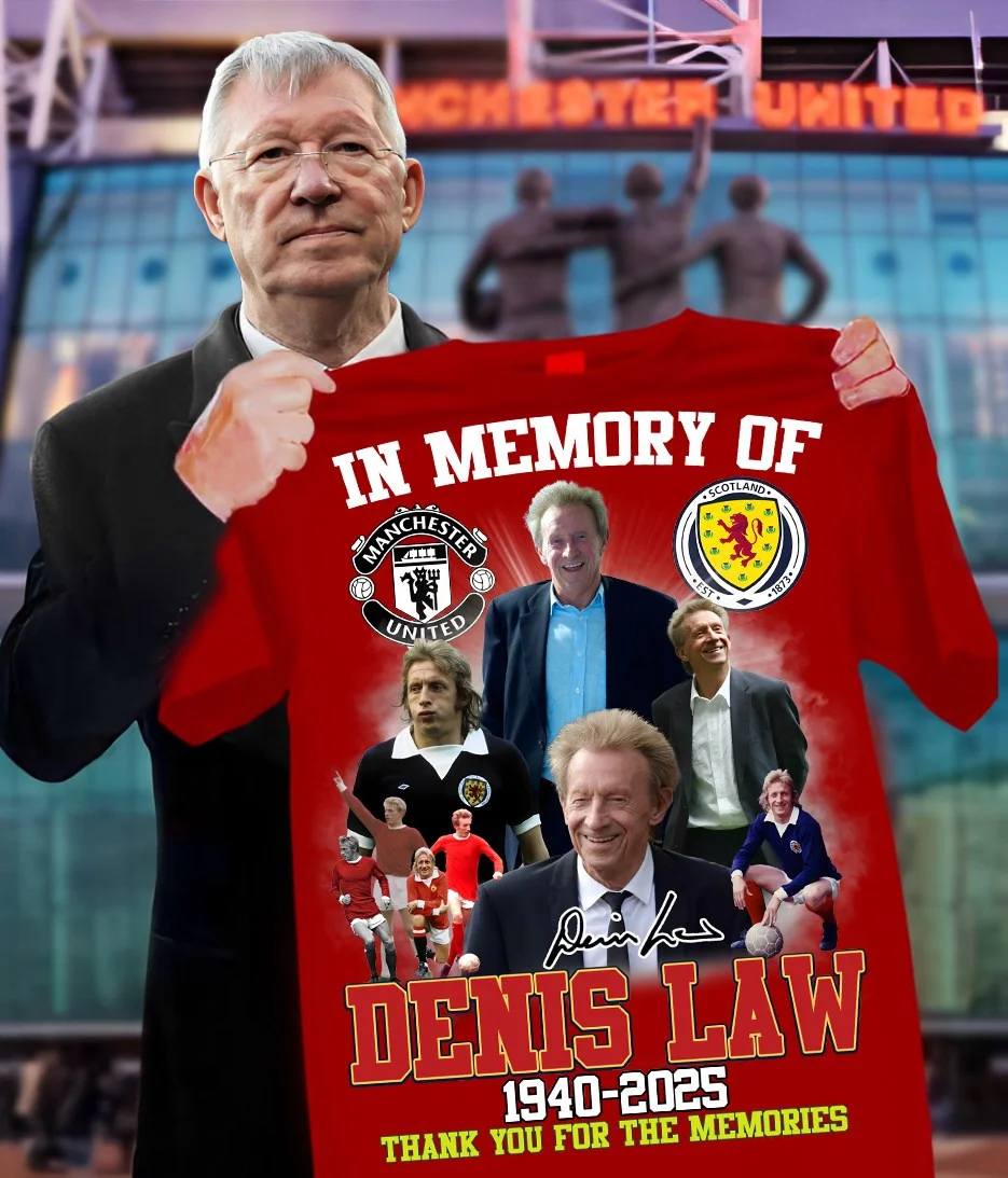 1940-2025 In Memory Of Denis Law Thank You For The Memories T-Shirt For Football Fans
