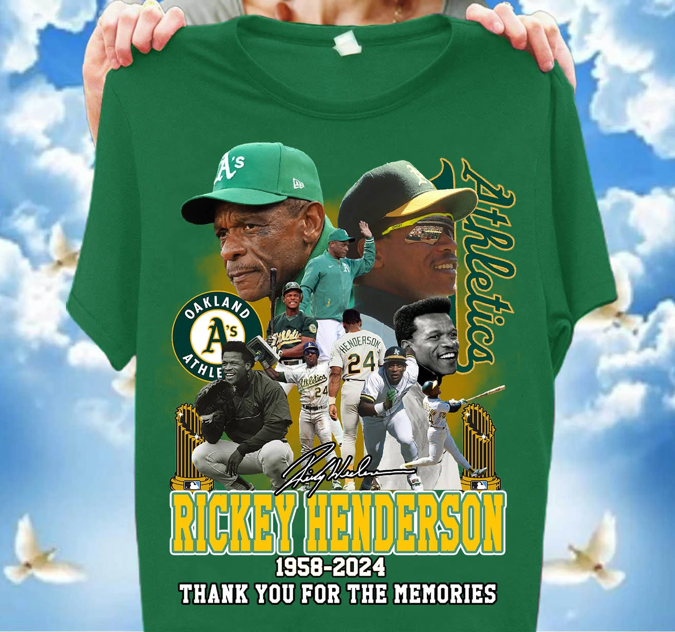 1958 2024 Rickey Henderson Thank You For The Memories T-Shirt