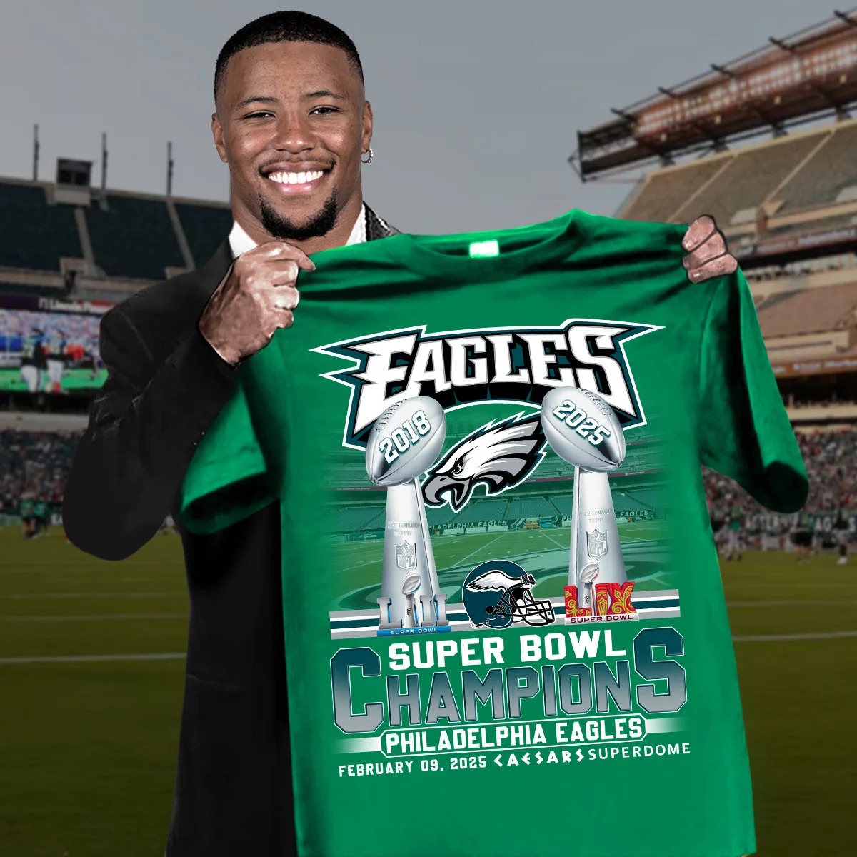 2018 2025 Philadelphia Eagles Super Bowl LIX Champions T-Shirt Football Gifts