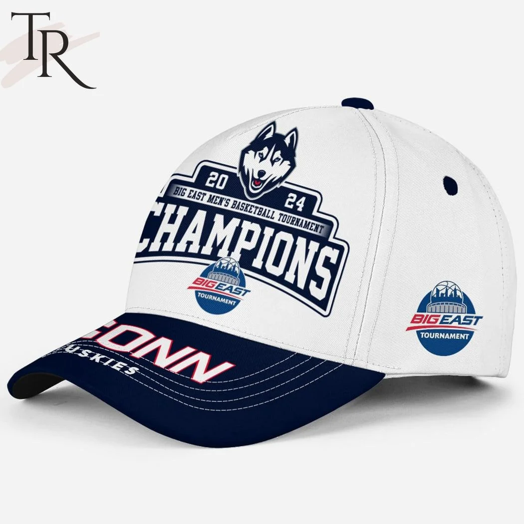 2024 Big East Men's Basketball Tournament Champions Uconn Huskies Classic Cap - White