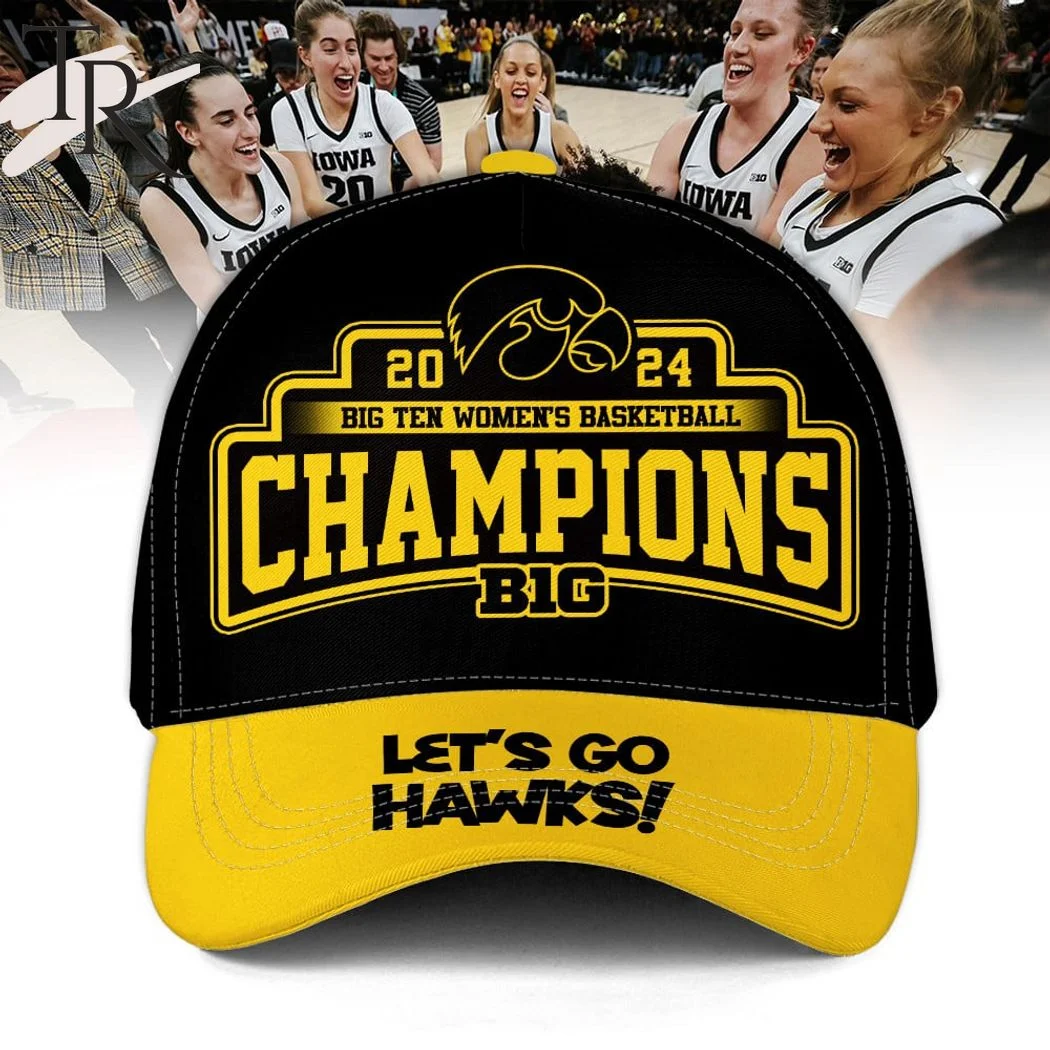2024 Big Ten Women's Basketball Champions Iowa Hawkeyes Classic Cap - Black