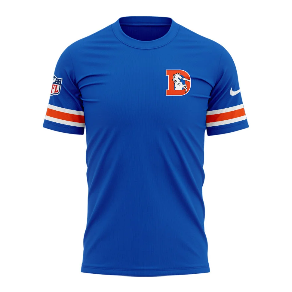 2024 Denver Broncos 3D Shirt Throwback 1977 T-Shirt Presents For Football Lovers