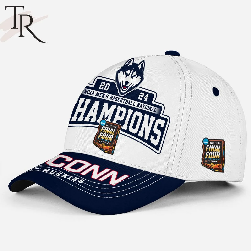 2024 NCAA Men's Basketball National Champions Uconn Huskies Classic Cap - White
