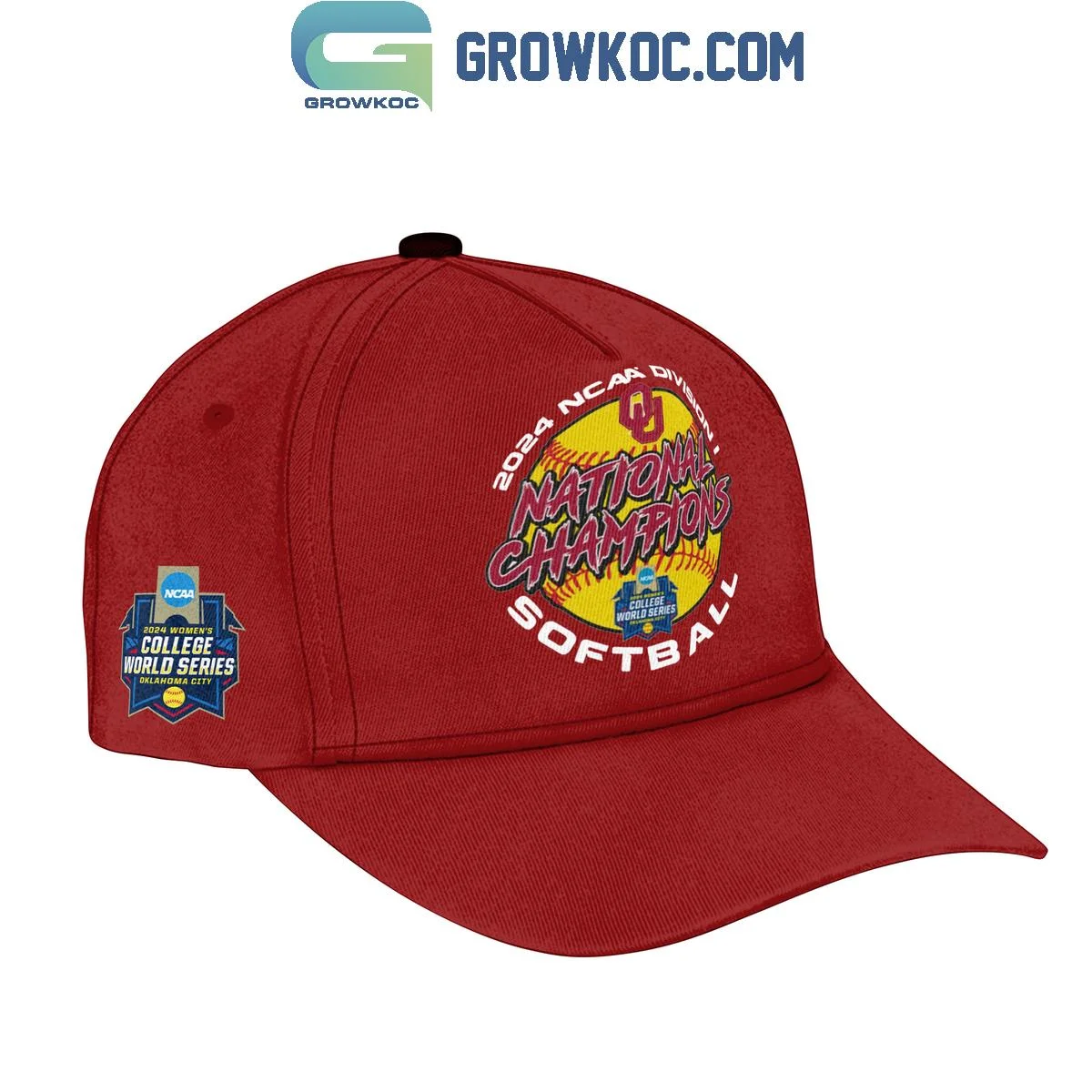 2024 National Champions Softball Oklahoma Sooners Fan Cap