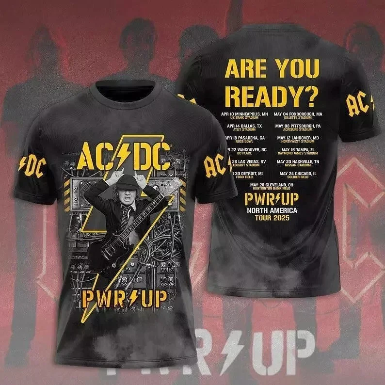 2025 ACDC Pwr Up World Tour Shirt Gifts For Rock Band Fans