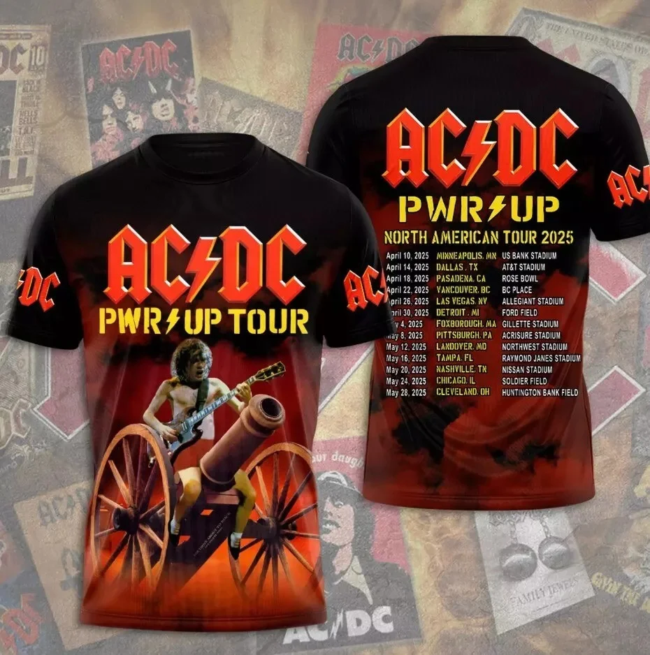 2025 ACDC Pwr Up World Tour Shirt Rock Band ACDC Apparel Gift For Rock Fans