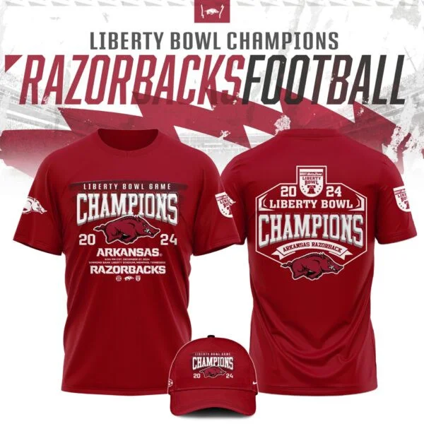 2025 Arkansas Razorback Liberty Bowl Champions T-Shirt Best Gifts For Hockey Lovers