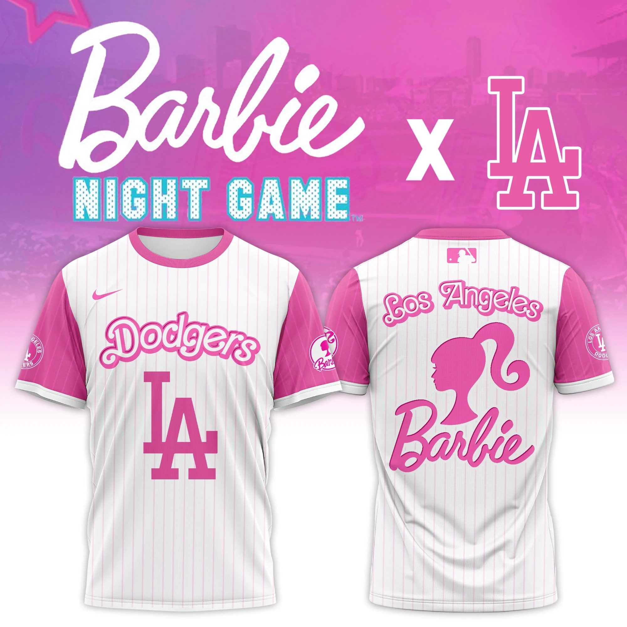 2025 Barbie Los Angeles Dodgers T-Shirt Gift Ideas