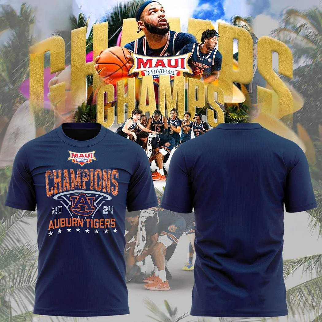 2025 Champions Auburn Tigers Men's Basketball T-Shirt Gift Ideas For Basketball Lovers