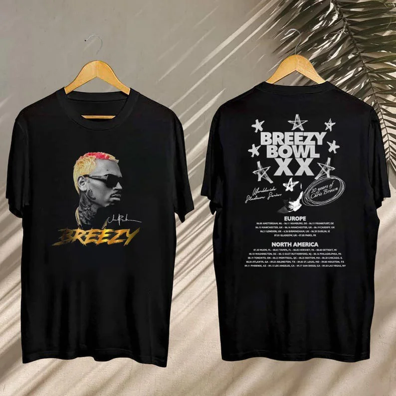 2025 Chris Brown Tour Breezy Bowl XX T-Shirt