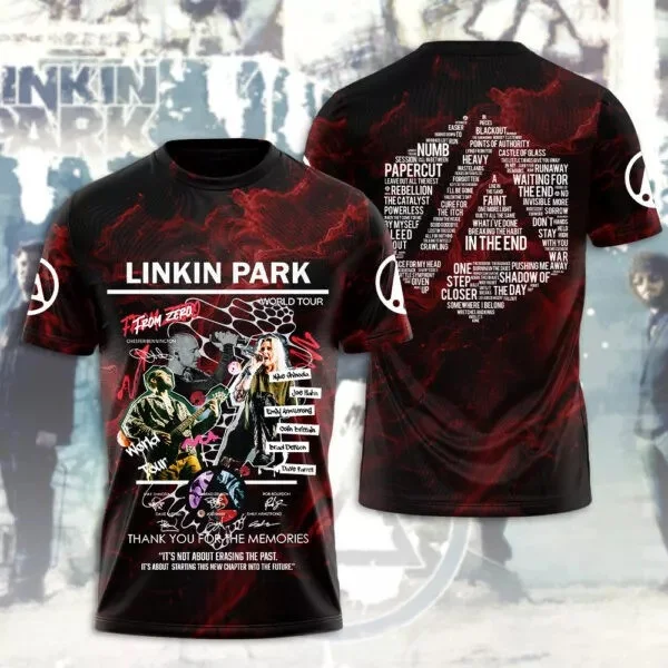 2025 Linkin Park From Zero World Tour 3D T-shirt Rock band