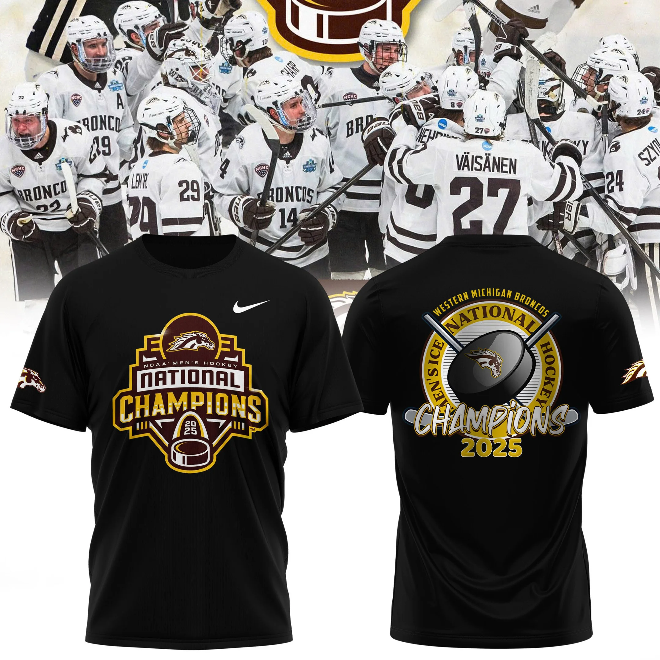 2025 NCAA Division Men's Ice Hockey Championship Champion T-Shirt For NHL Fans