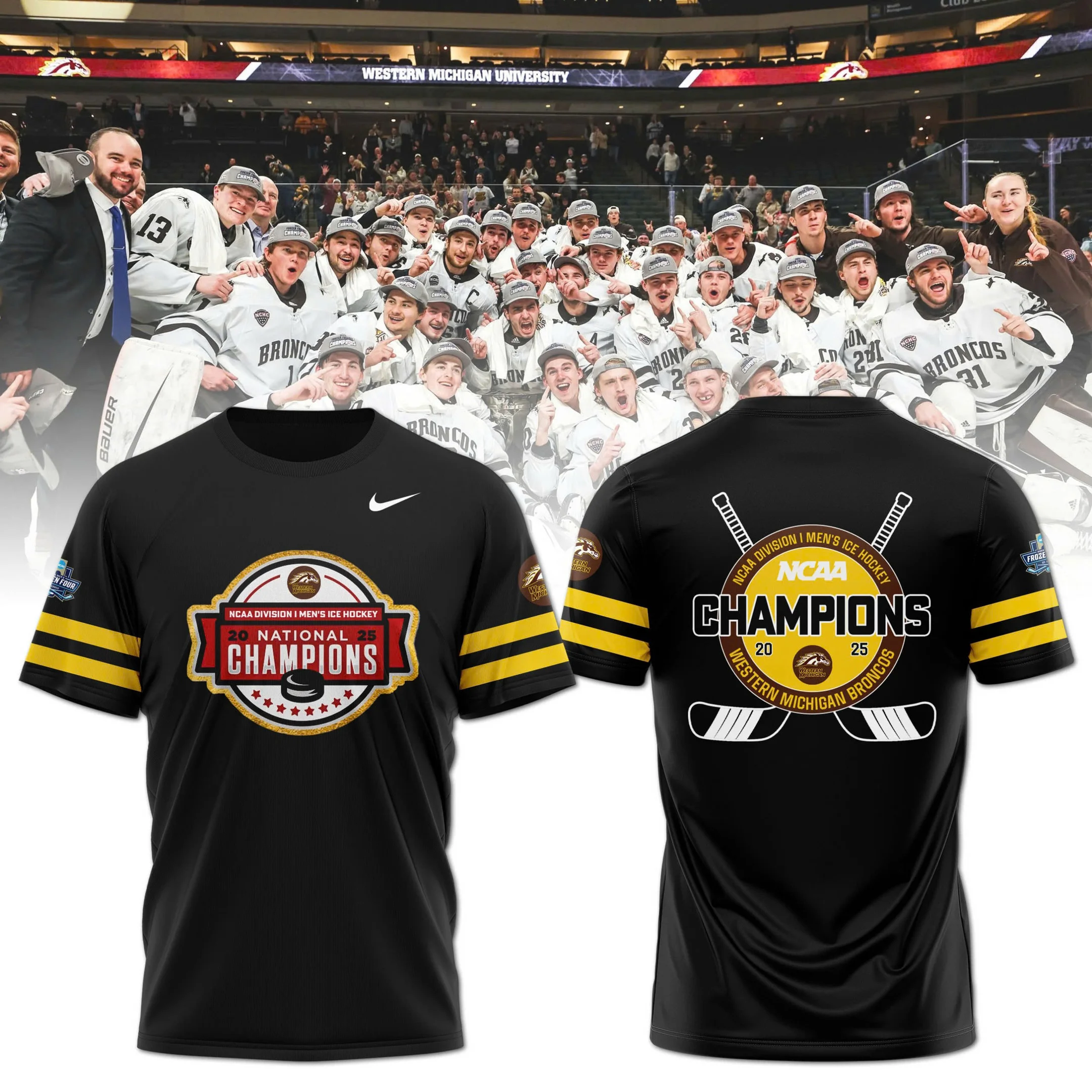 2025 NCAA Division Men's Ice Hockey Championship T-Shirt For Ice Hockey Fans