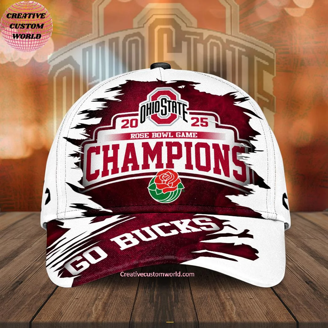 2025 Ohio State Buckeyes Rose Bowl Game Champions Go Bucks Limited Edition Cap