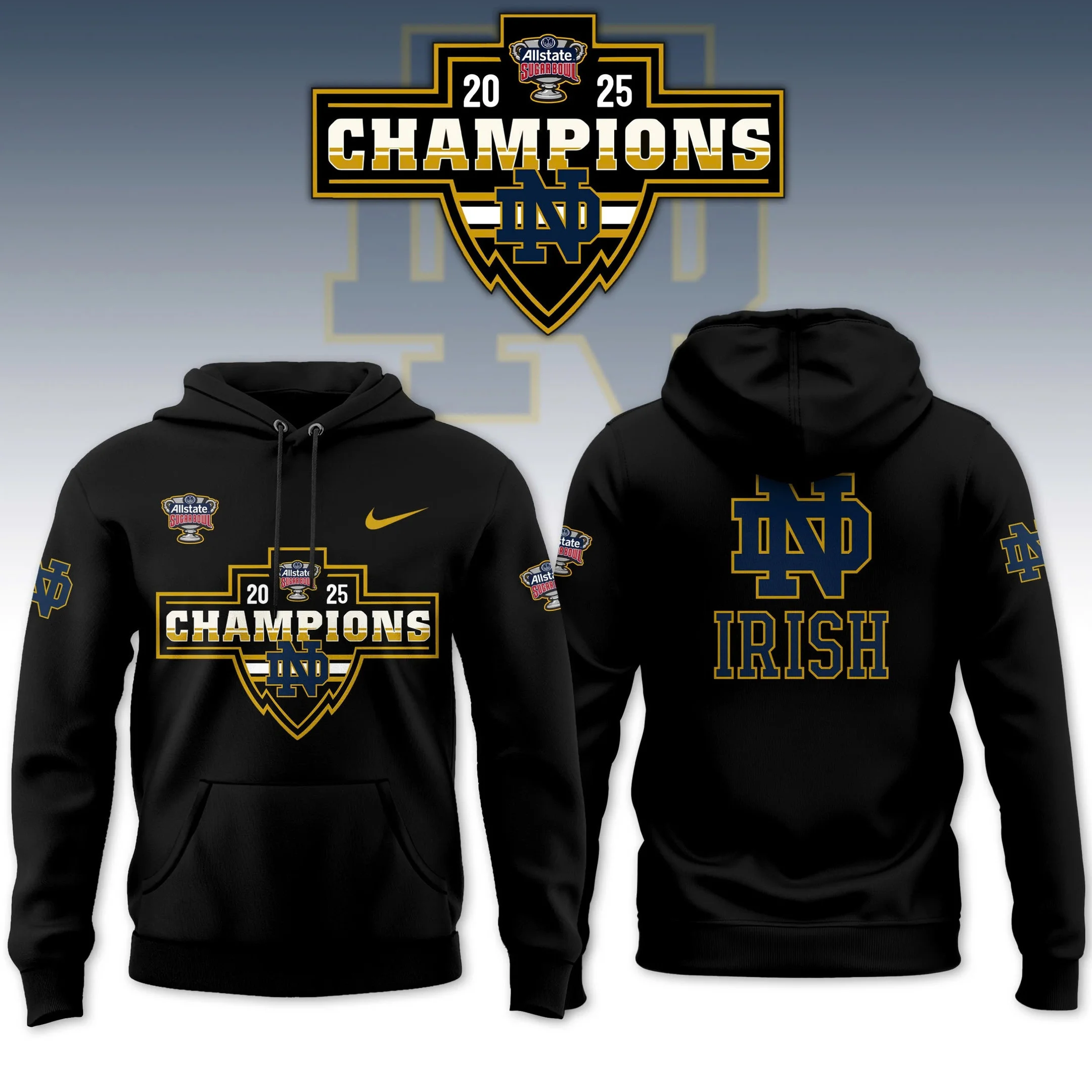 2025 SUGAR BOWL Champion Hoodie Basketball Merch Presents For Son In Law