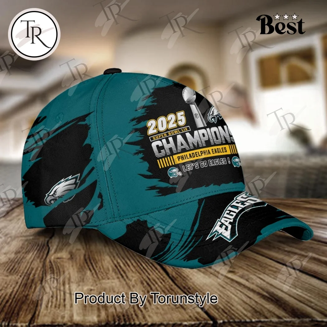 2025 Super Bowl LIX Champions Philadelphia Eagles "Let's Go Eagles!" New Edition Cap