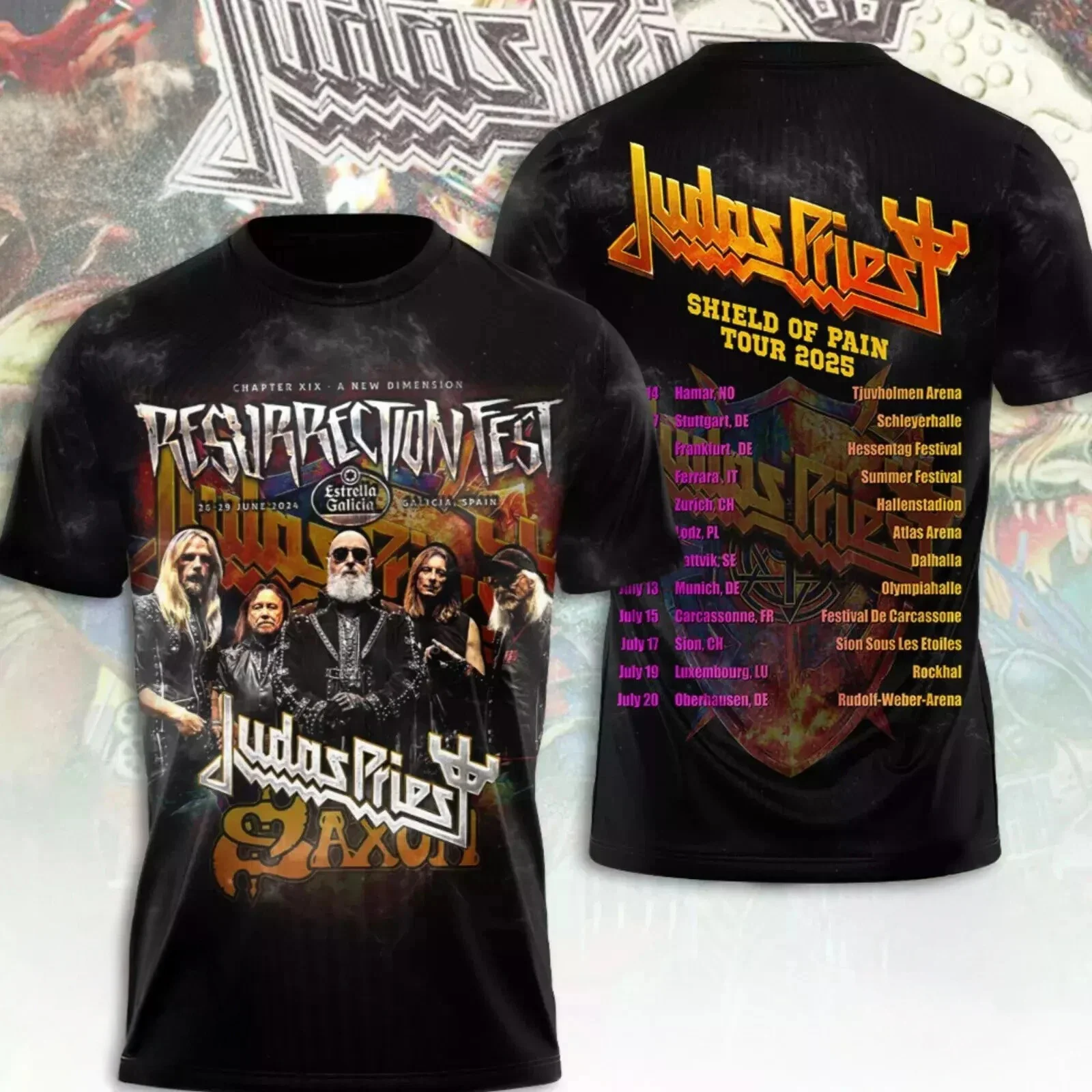 2025 Tour Judas Priest 3D T-Shirt Best