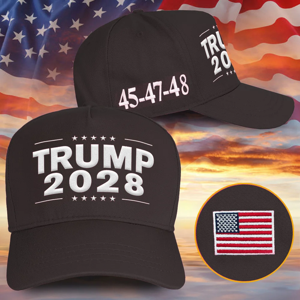 2028 Trump Hat Embroidered 45-47-48 Trump 2028 Hat Trump Merch Store Best Father's Day Gifts