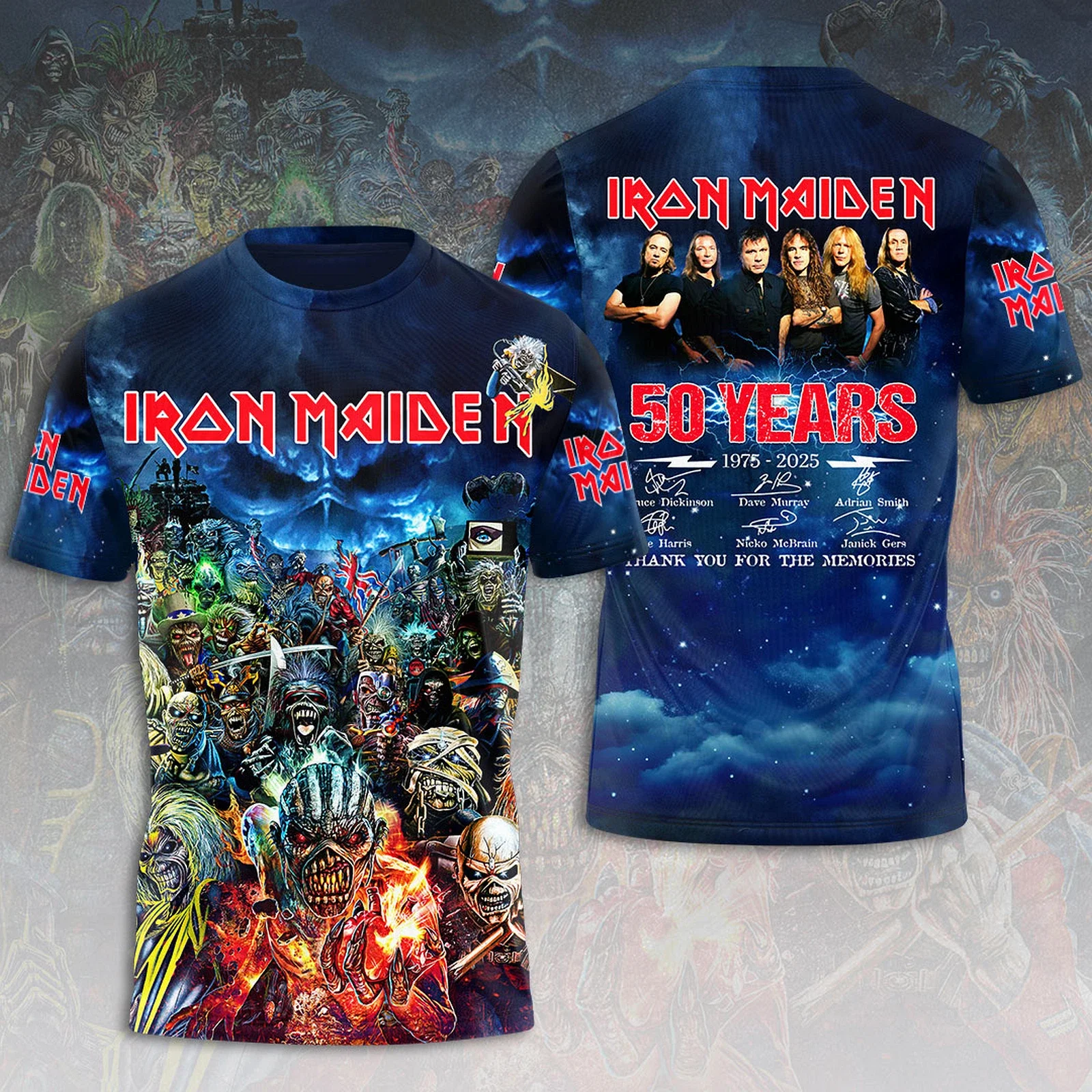 50 Years Of Iron Maiden Memories 3D T-Shirt