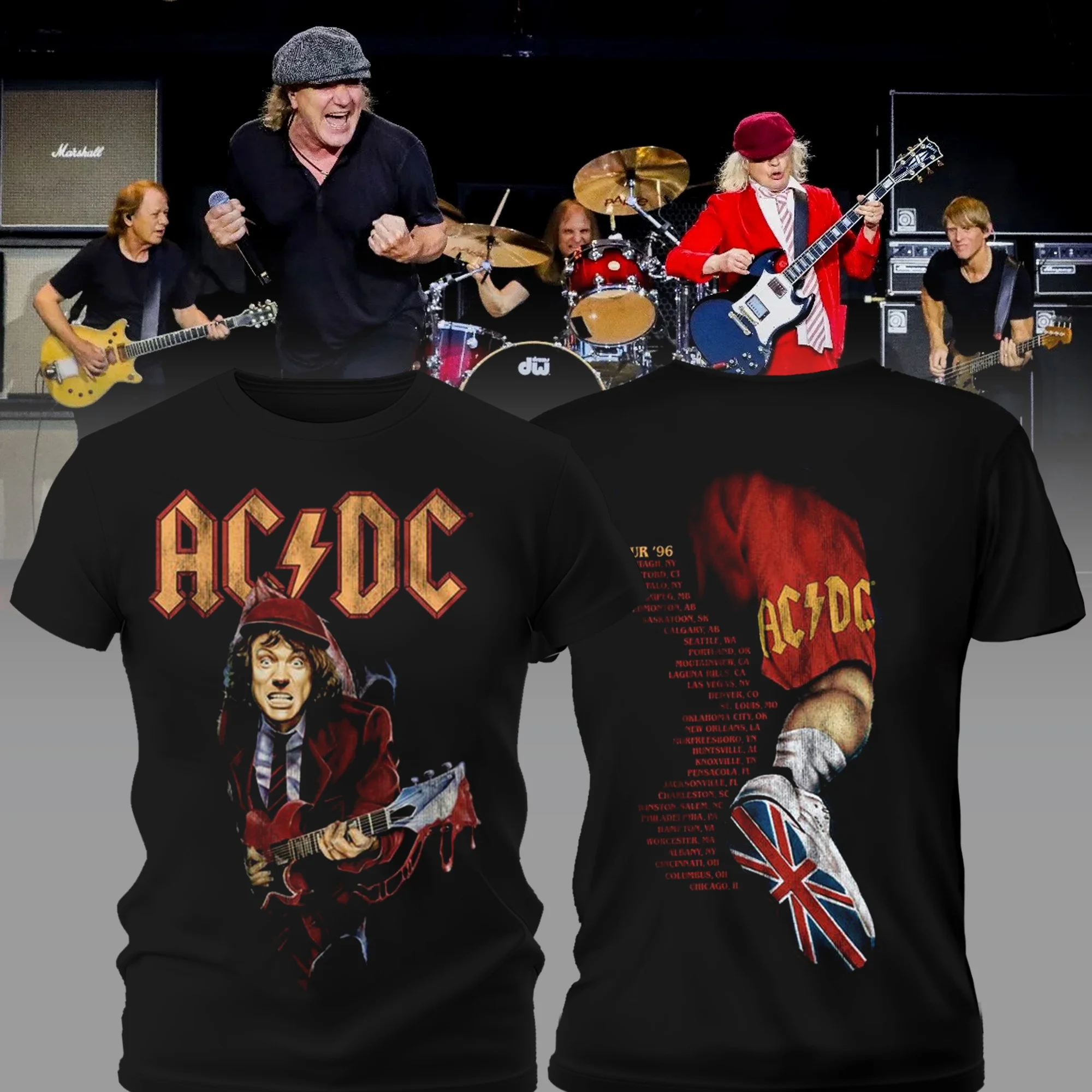 AC'DC 1996 Tour T-Shirt For Someone Who Likes Music