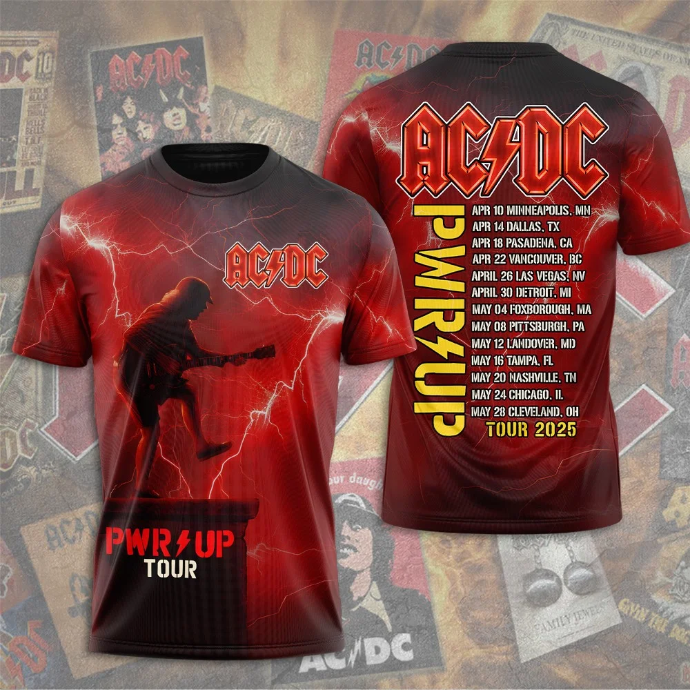 AC'DC Power Up Tour 2025 Shirt ACDC Tour Merch Gifts For Rock Fans Father's Day