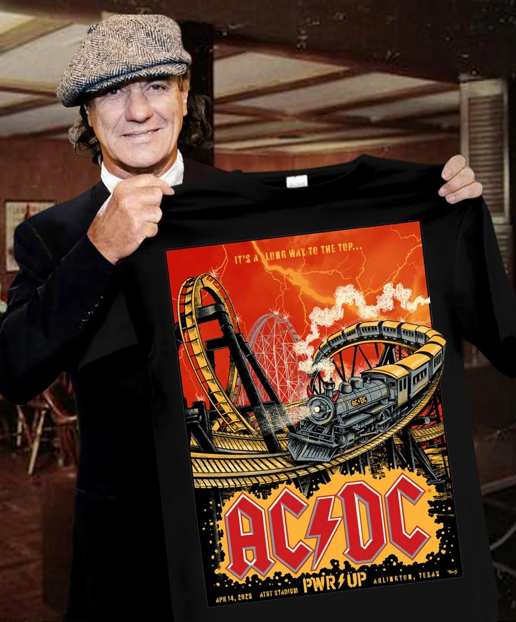 AC'DC Power Up Tour Merch T-Shirt It's A Long Way To The Top Shirt