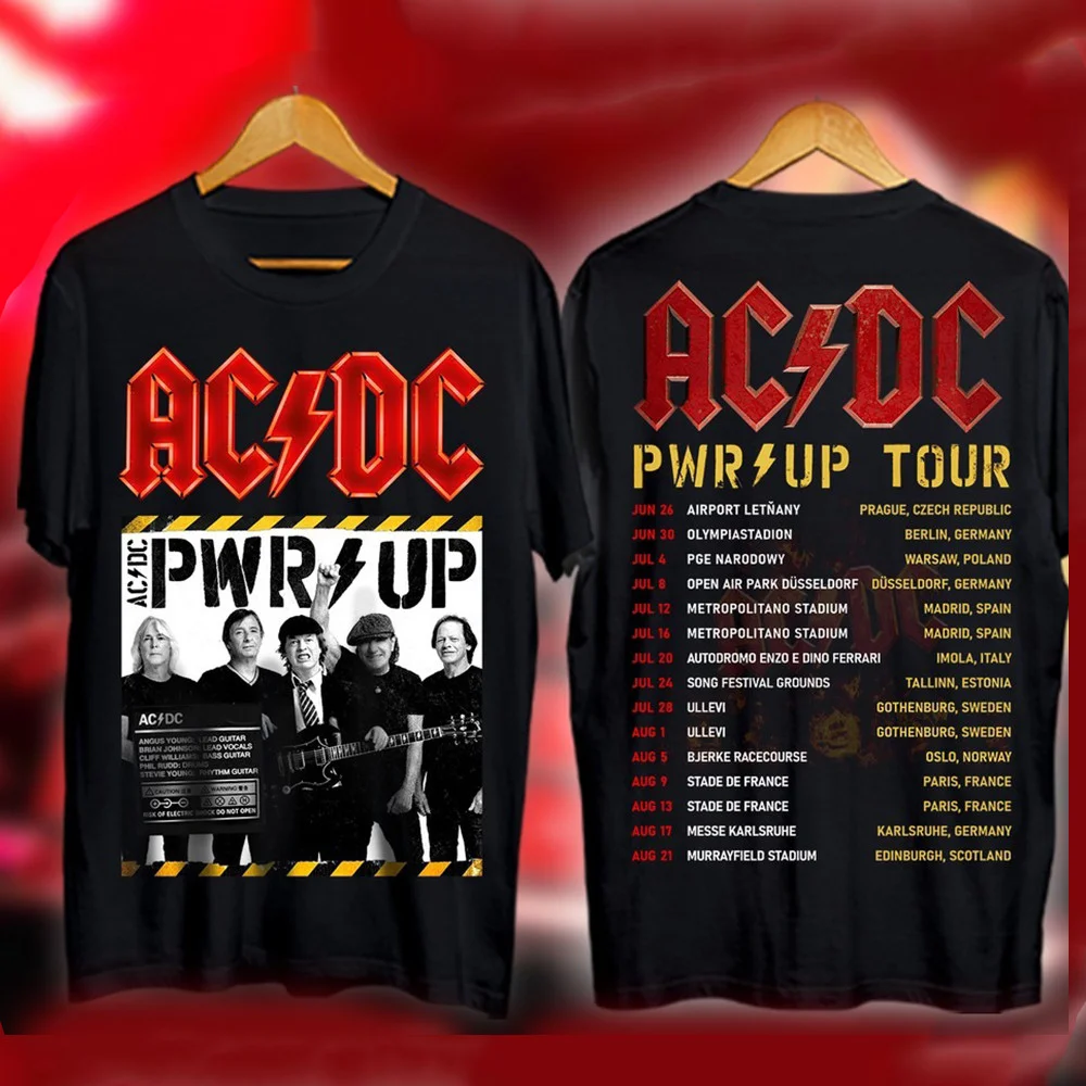 AC'DC Pwr Up Europe Tour Tour 2025 Shirt AC'DC Power Up Europe Tour Merch
