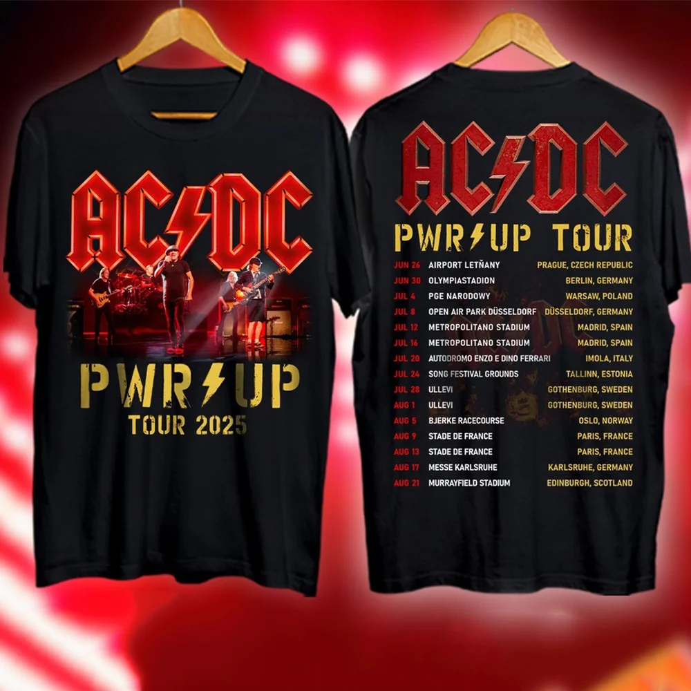 AC'DC Pwr Up Europe Tour Tour 2025 T-Shirt AC'DC Power Up Europe Tour Merch Best
