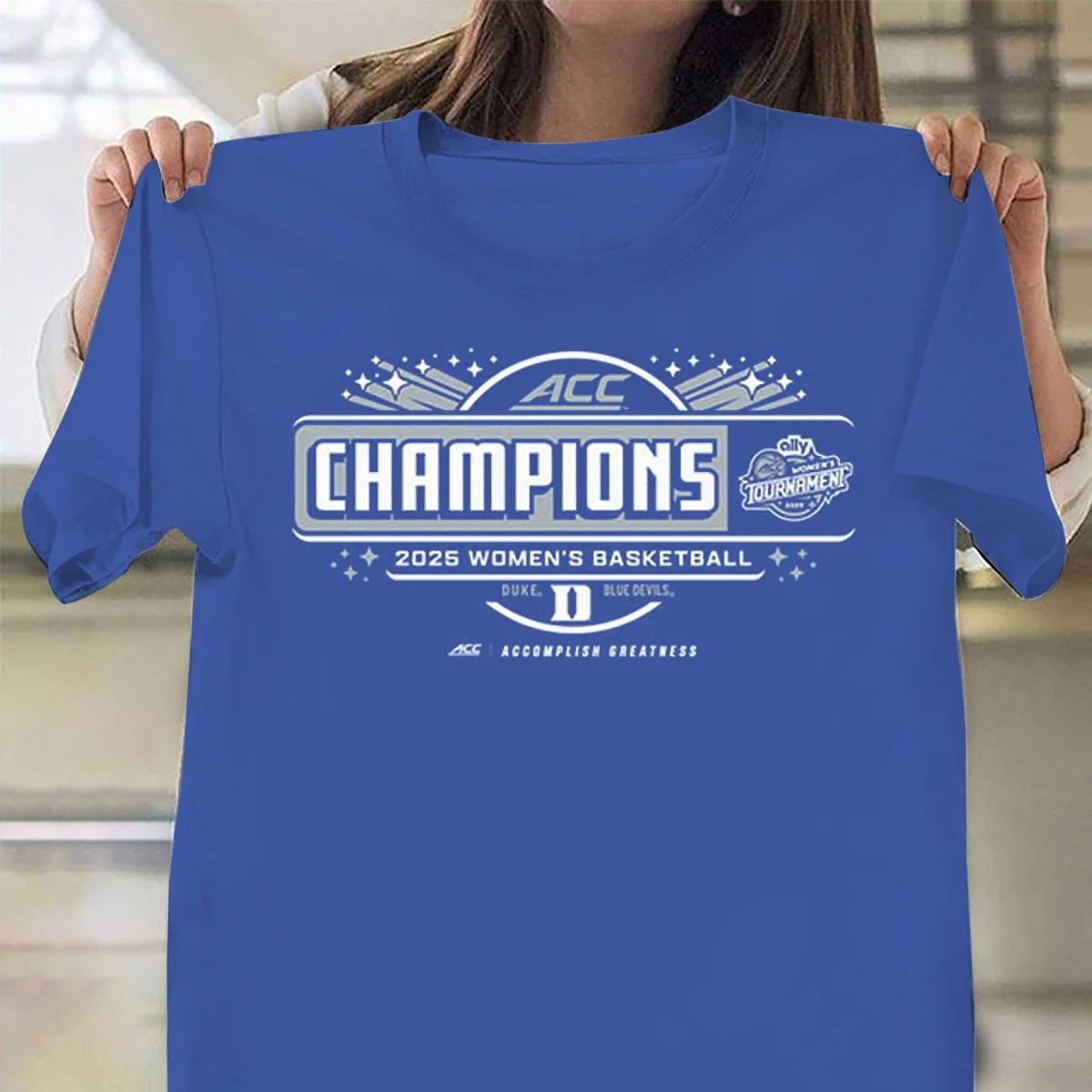 ACC Champions 2025 Women's Basketball Shirt Duke Championship T-Shirt For Basketball Fan
