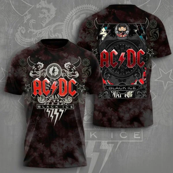 ACDC Black Ice Shirt ACDC Rock Band T-Shirt