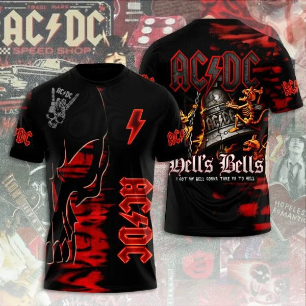 ACDC Hells Bells Shirt Gifts For Rock Band Fans