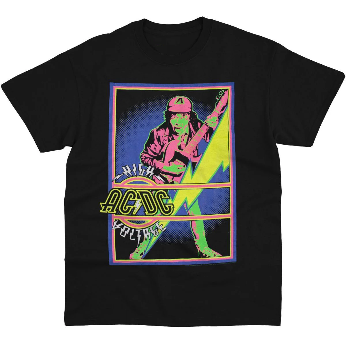 ACDC High Voltage Blacklight Black T-Shirtimple Father's Day Gift Ideas
