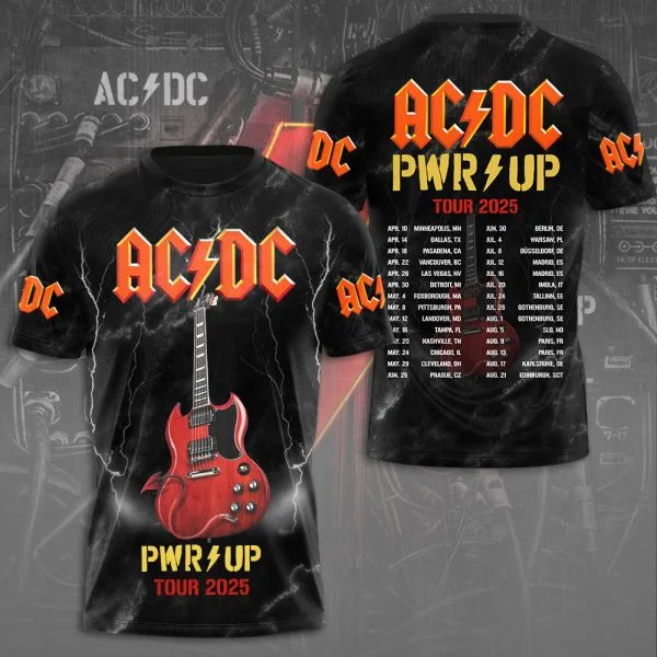 ACDC PWR UP Tour 2025 Shirt Rock Band T-Shirt Music