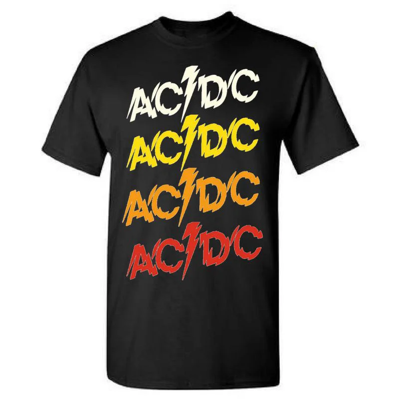 ACDC Powerage Repeating Logo T-Shirt Cool Gifts For Dad