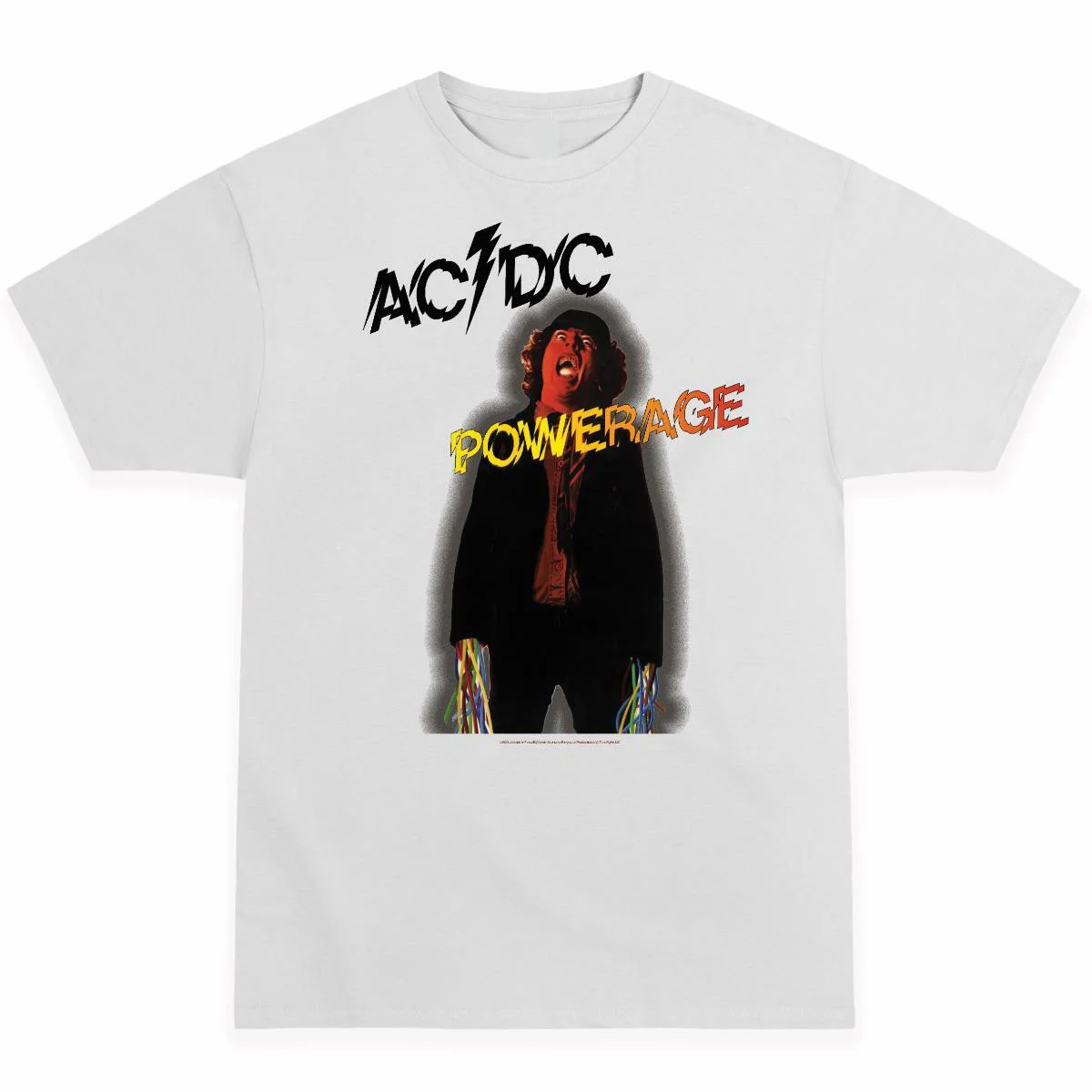 ACDC Powerage White T-Shirt Father In Law Gifts Dad's Day