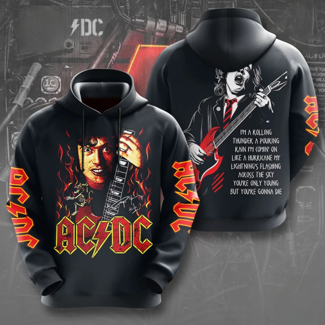 ACDC Pwr Up 2025 I'm Rolling Thunder 3D Hoodie Unique