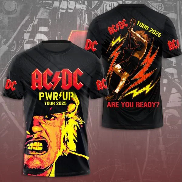 ACDC Pwr Up Tour 2025 Are You Ready Shirt Rock Band