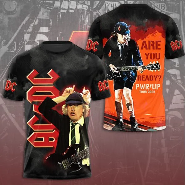 ACDC Pwr Up Tour 2025 Are You Ready Shirt Rock Band T-Shirt