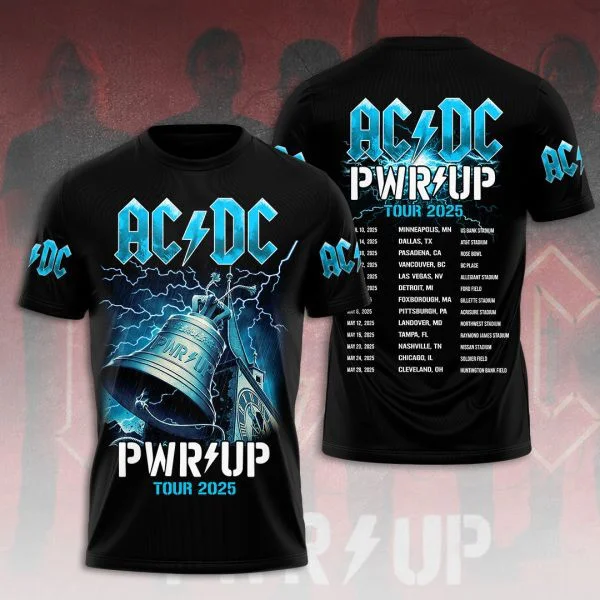 ACDC Pwr Up Tour 2025 Shirt Rock Band T-Shirt