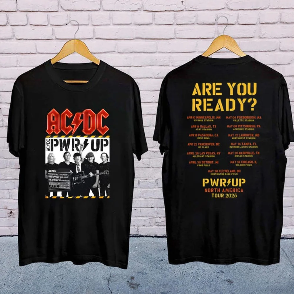 ACDC Pwr Up Tour 2025 T-Shirt For ACDC Band Fans