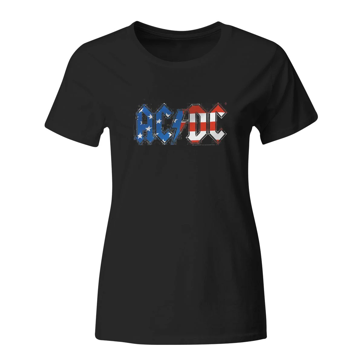 ACDC Women's Stars And Stripes T-Shirt Mother's In Law Gifts Mom's Day