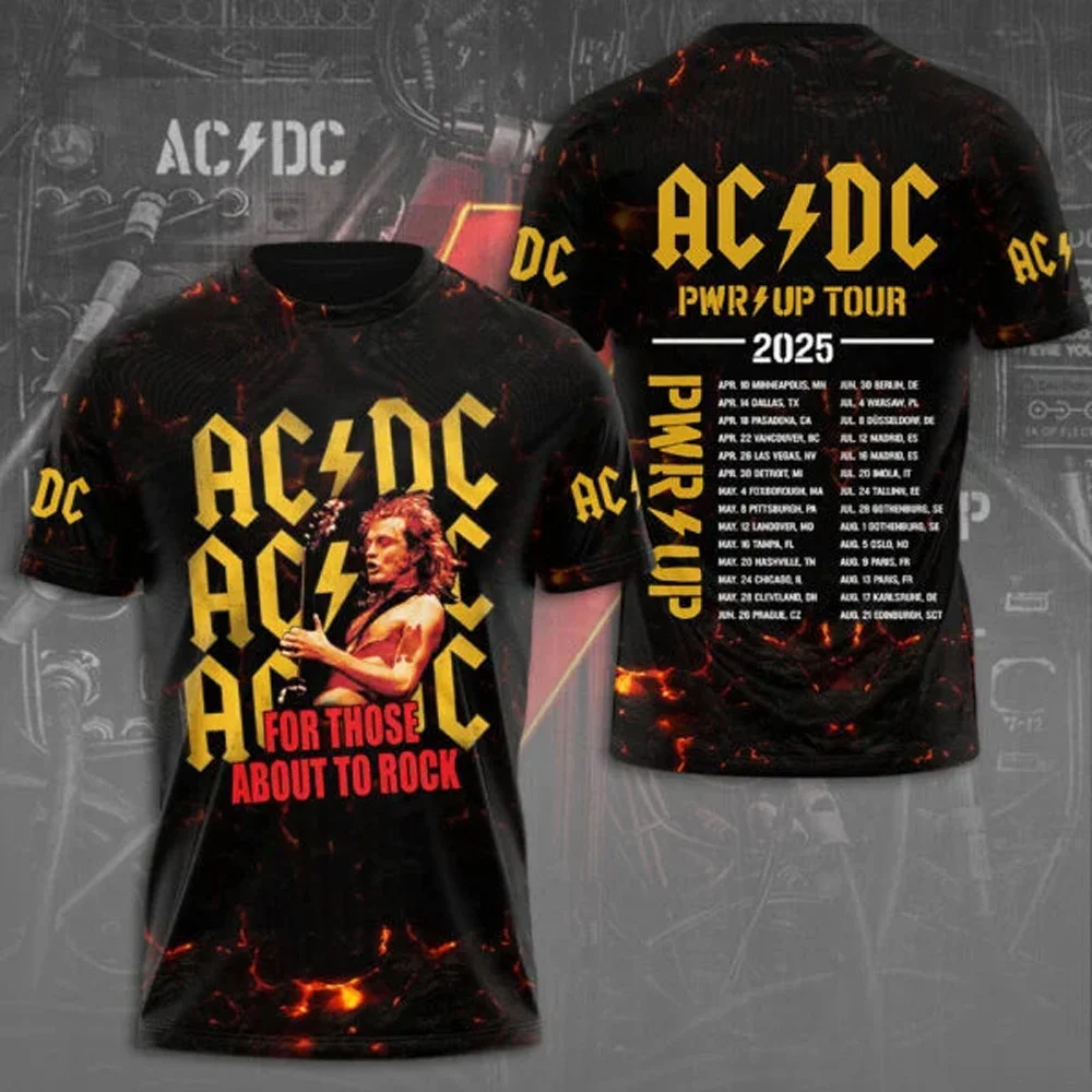 AC DC Pwr Up Tour 2025 For Those About To Rock T-Shirt Rock Band
