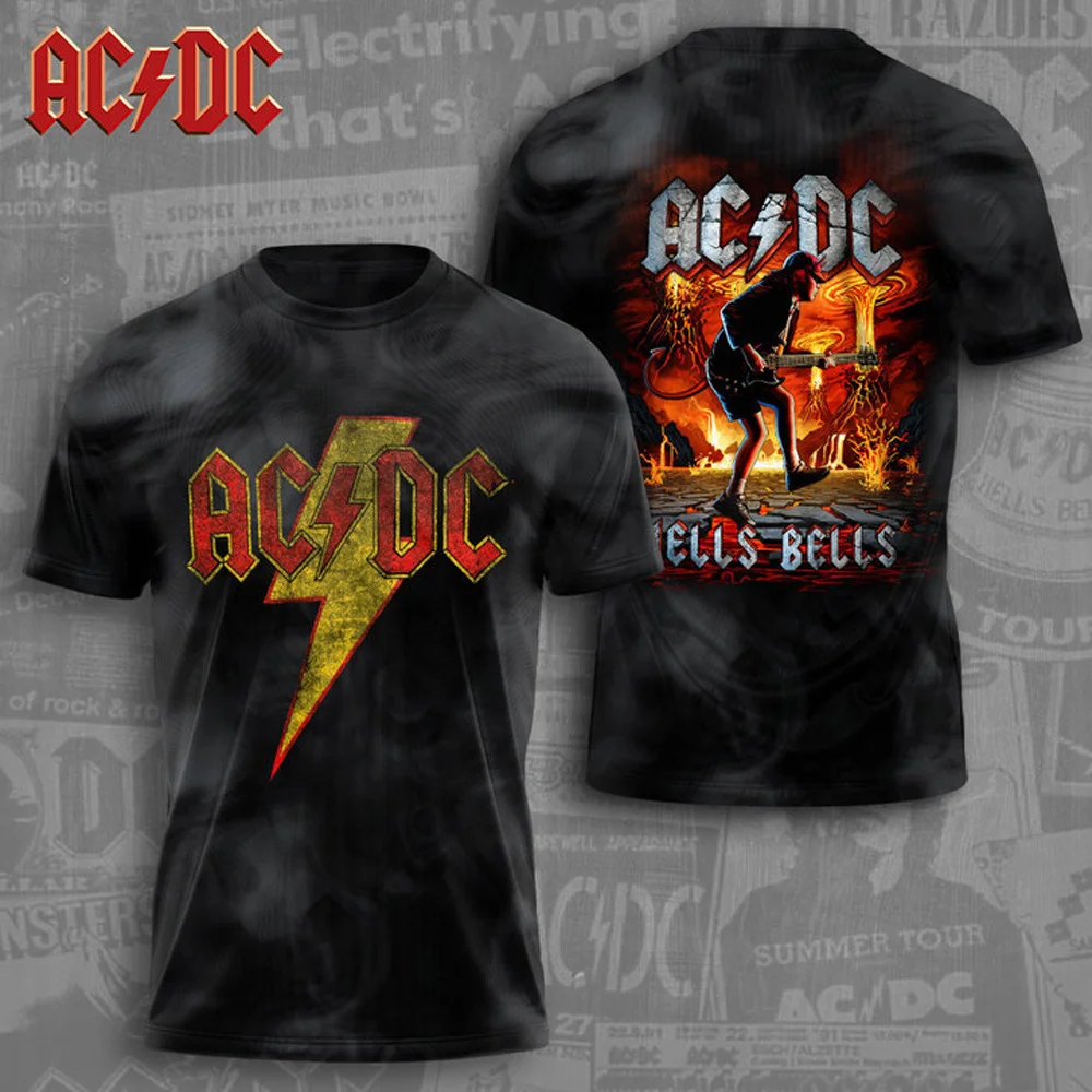 AC DC Pwr Up Tour 2025 Hells Bells Shirt ACDC Rock Band T-Shirt