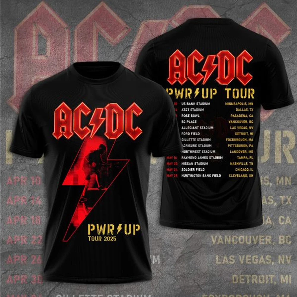 AC DC Pwr Up Tour 2025 Shirt ACDC Band T-Shirt For Band Fans