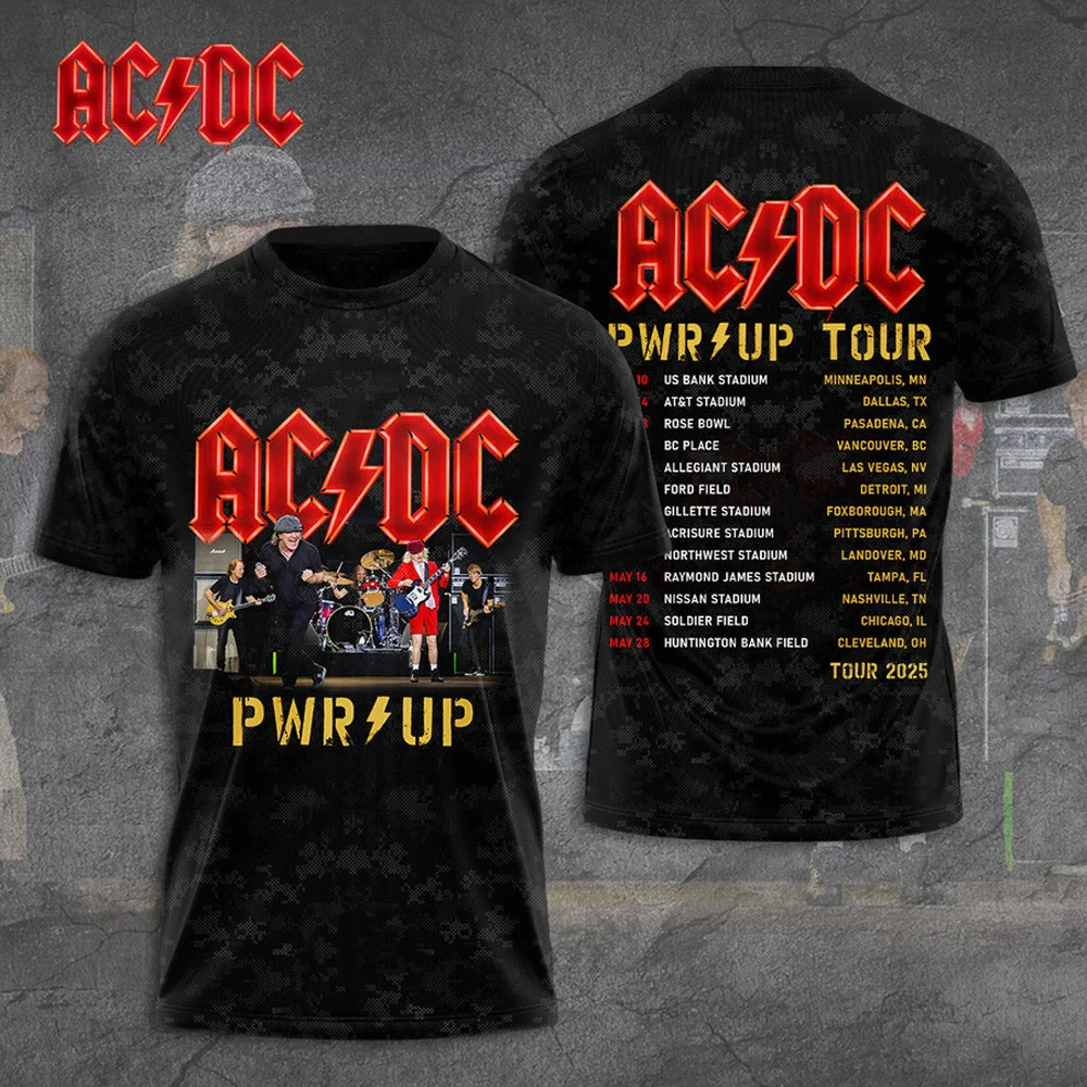 AC DC Pwr Up Tour 2025 Shirt Father'S Day Gifts Music Lover