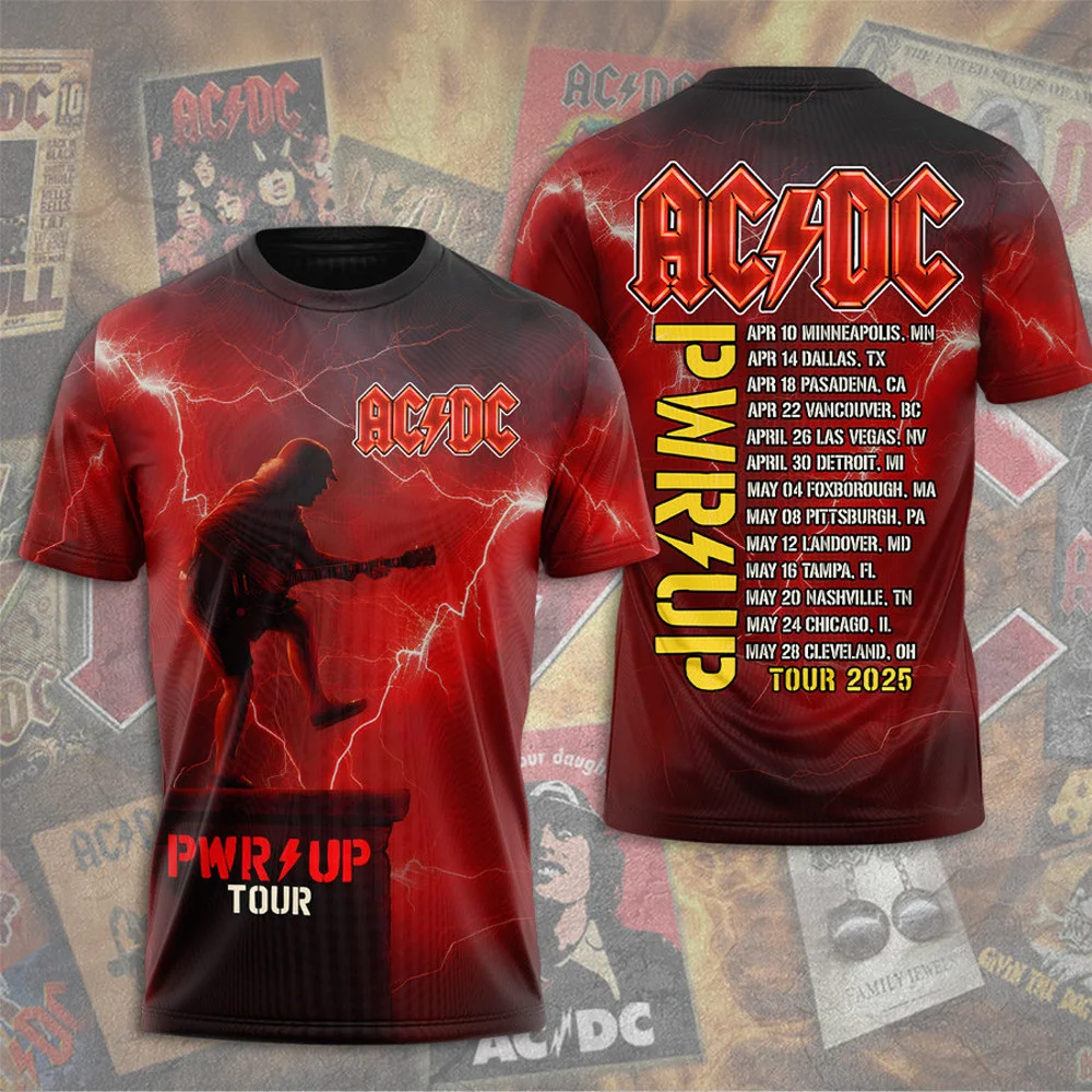 AC DC Pwr Up Tour 2025 Shirt Rock Band Gifts Gifts For Husband