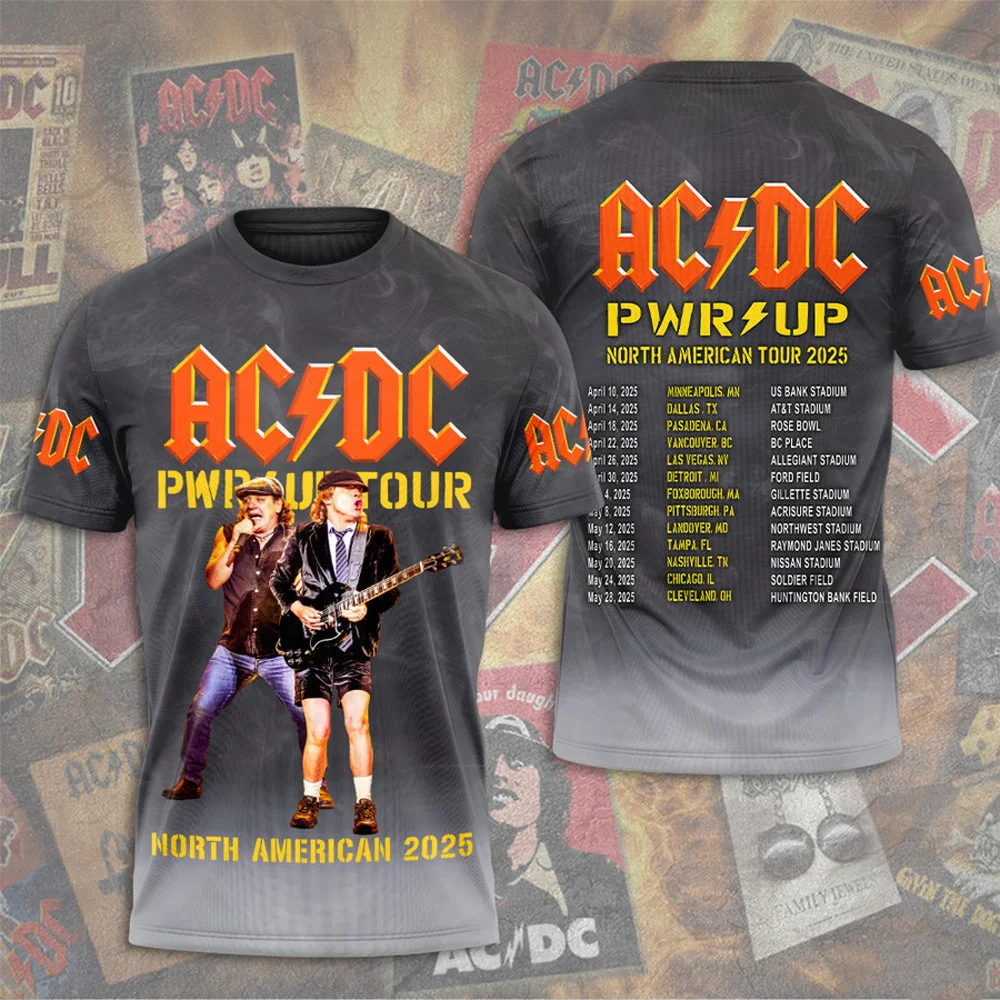 AC DC Pwr Up Tour 2025 Shirt Rock Band Gifts