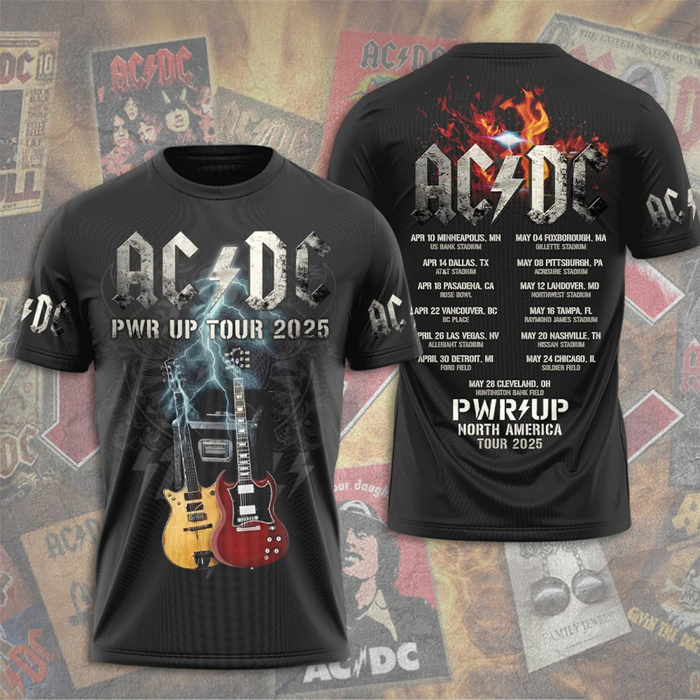 AC DC Pwr Up Tour 2025 Shirt Rock Band Gifts For Him