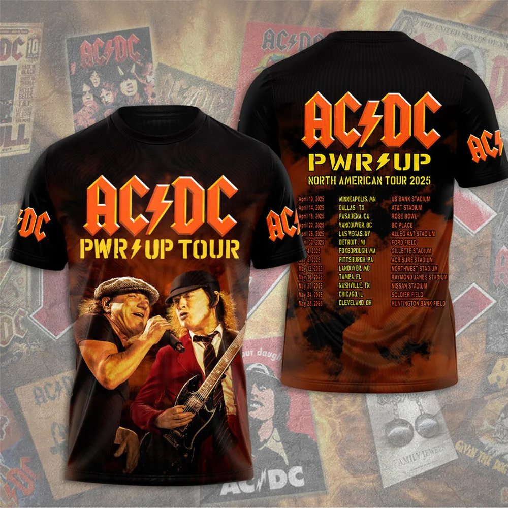 AC DC Pwr Up Tour 2025 Shirt Rock Band T-Shirt