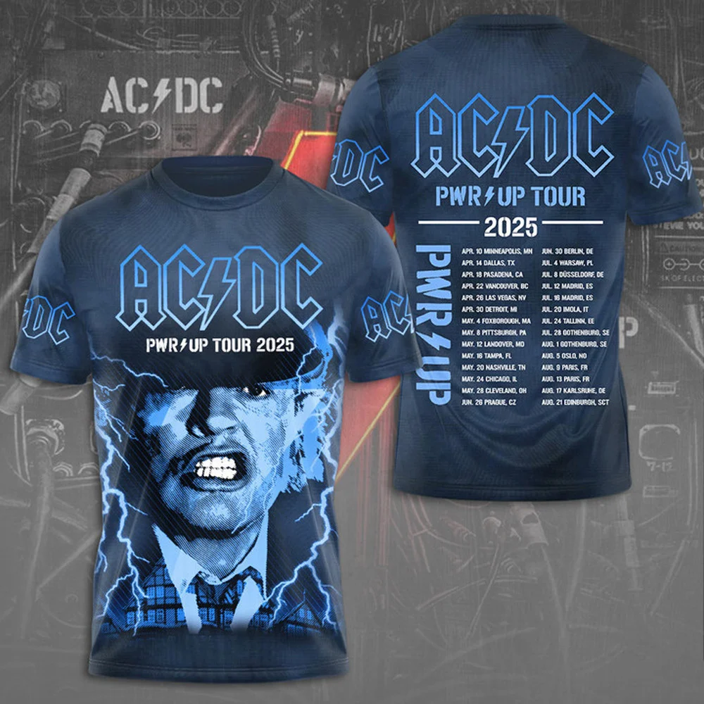 AC DC Pwr Up Tour 2025 T-Shirt ACDC Band Hoodie Rock Band